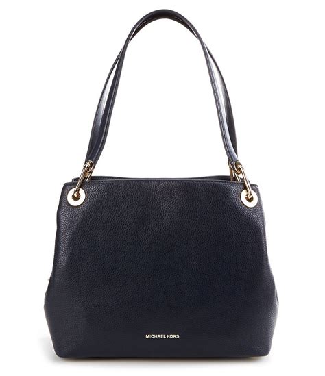 michael michael kors bristol raven flower stud large tote|mk raven shoulder bag.